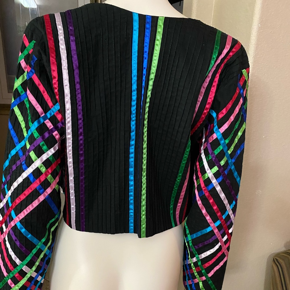 Racha Castile Ribbon Short Jacket. Multi-colored. Excellent condition. Size Med